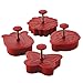 Cake Boss Decorating Tools Fondant Press Set, Red