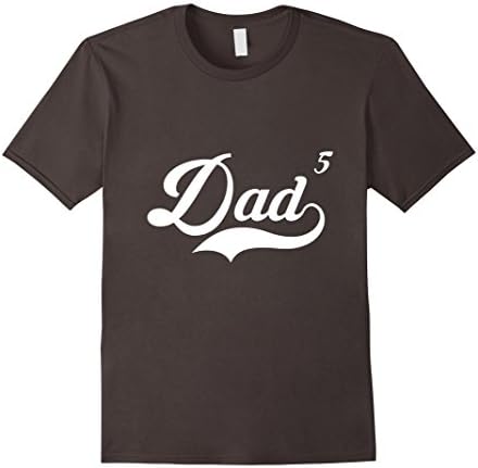 Men's Father's day gift- dad of 5 kids daddy shirt XL Asphalt