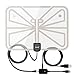 Antenna Indoor Amplified TV Antenna 50-100 Mile Range with Creative Adjustable Amplifier Booster, USB Power Supply Ultra Thin-Super Soft & Light