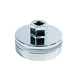 Tool Guy Republic Forged Chrome Vanadium Oil Filter Wrench Socket for Toyota Lexus Scion Oil Filter Housings - 64mm 14 Flats
