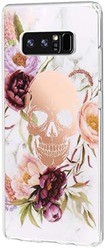 Samsung Galaxy Note 8 Case, TPU Silicon Flexible Slim Fit Soft Clear Edge Cute for Women Girl Bumper Flower Floral Shock Absorber Anti-Scratch Case For Samsung Galaxy Note 8