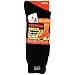Men's Polar Extreme Moisture Wicking Insulated Thermal Socks in 4 Great Colors (Black),6-12