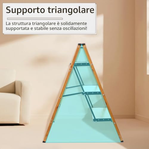 Baoyouni - 3 Step Ladder Aluminum Lightweight Folding Portable Steps with Non-Slip Steps and Wide Platforms, 150kg Capacity (330Lbs) for Kitchen, Garden, Home, Office - Black+