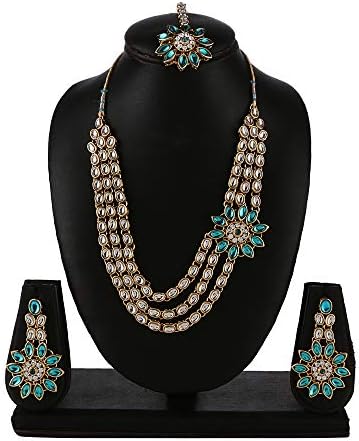 Ayat Elegant Wedding Party Wear Necklace Earring Set Indian Ethnic Festive Bollywood Jewelry for Women