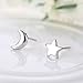 Acxico Moonlight Express Moon and Stars Stud Earrings