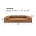 Furhaven Orthopedic Dog Bed for Large Dogs w/ Removable Bolsters & Washable Cover, For Dogs Up to 95 lbs - Quilted Sofa - Toasted Brown, Jumbo/XL