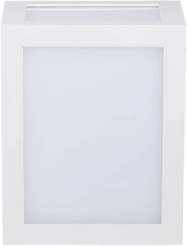 V-TAC Modern Outdoor, IP65 Waterproof White Frame Wall Lamp for Garden Garage Hallway Gate 12W 6400K Soft Light, PC, 12 W
