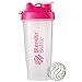 BlenderBottle Classic Loop Top Shaker Bottle, 28-Ounce, Clear/Pink