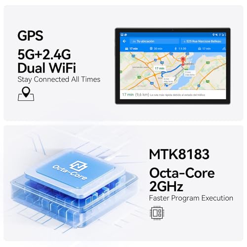 Android 13 Tablet 2025 Latest 10 inch Octa-Core Tableta, 128GB ROM+16GB RAM (8+8 Virtual)+1TB Expand, 5G WiFi Tablets with 13MP+8MP Camera, 8000 mAh Battery, 2 in 1 Tablet with Keyboard, Mouse, Case