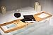 Zenheim Luxurious Bamboo Bathtub Caddy/Tray with Extendable Sides