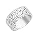 CloseoutWarehouse Cubic Zirconia Pave Filigree Ring Sterling Silver Size 10