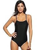 Avidlove Womens Elegant Sport Vintage Monokini Bikini One Piece Blackless Swimsuit