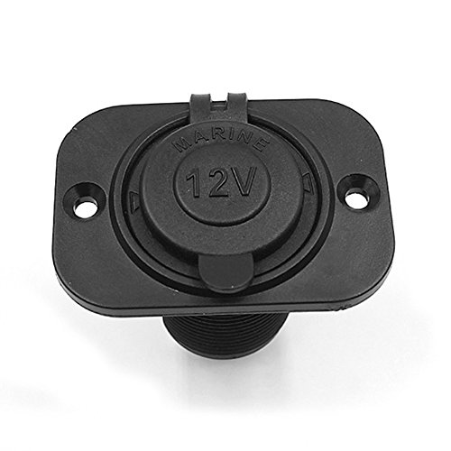 BreaDeep Cigarette Lighter Socket 12V-24V DC Waterproof Marine Grade Power Outlet for Motorcycle Car Boat ATV Rv