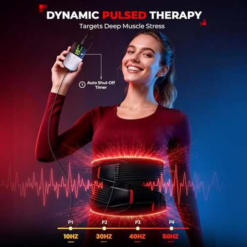 LTW Flagship Red Light Therapy Belt, 430 LEDs Infrared Red Light Therapy for Body, 660nm & 850nm Near Infrared Wrap with Vibration for Back Pain Relief, Waist, Belly, Shoulder (49.2" x 9.1" 430 LEDs)