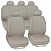 Motor Trend Premium Leatherette Car Seat Covers - Beige PU Leather