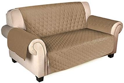 WJX Sofa Cover Slipcover Elastic Cotton Waterproof Sofa Cushion,Pet Dog Sofa Protector Recliner Chair Protector (3 Seater,Gray),Beige,3seater