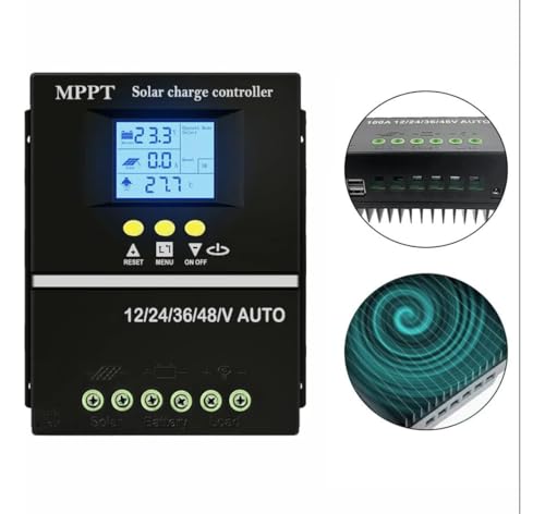 Controlador De Carga Solar 100a Mppt Regulador Tecido Painel
