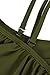 Kisscynest Women's Plus Size Swimwear 2 Piece High Waisted Swimsuit Ruffle Bikini Army Green 3XL