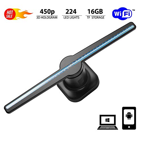 ASINNO Hologram 3D LED Advertising Display Air Fan Holographic Projector (Model 224 16GB)