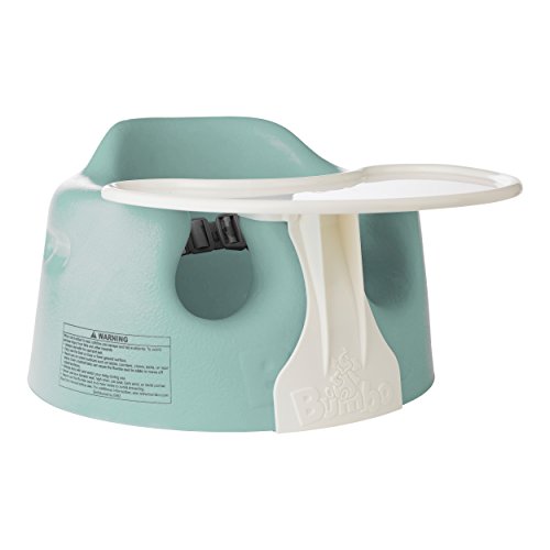 Bumbo floor seat and play tray set, duck egg