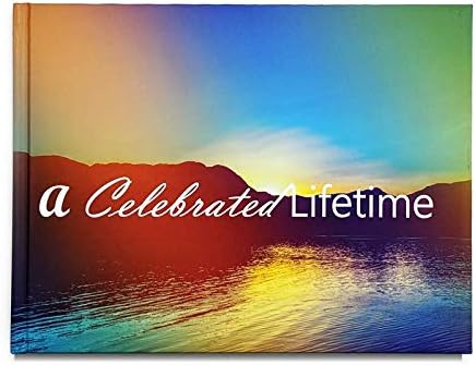 Konig House Funeral Guest Book, Celebrated Lifetime Memorial Guest Book, Registration Book, Condolence Book, Remembrance Book, Contemporary Matte Finish, Hard Cover