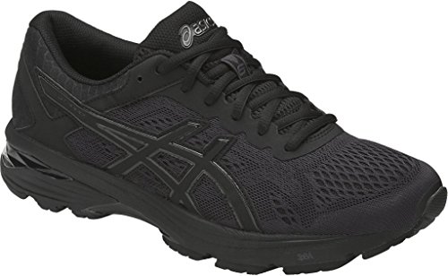 Asics men s gt-1000 6 running-shoes, black/black/silver, 12 mediu…