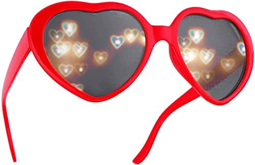DELFINO Glases Sun Peach Heart Special Effects Sunglasses Funny