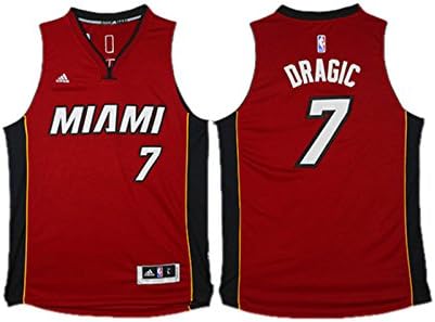 Heat 7 Goran Dragic Red Swingman Jersey Size-S