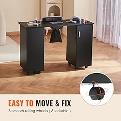 VEVOR Manicure Table, Nail Table Station with