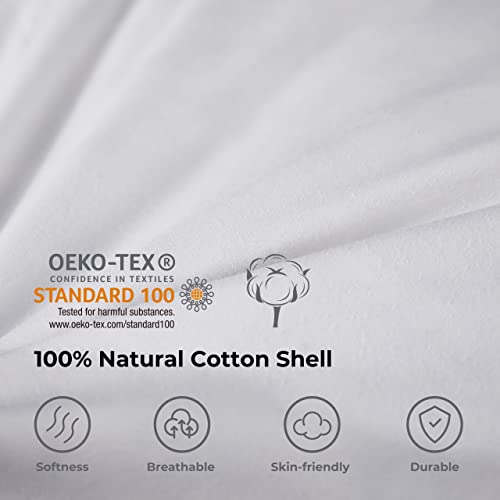 Alanzimo Luxury Hotel Collection Feathers Pillows Queen Size Set of 2