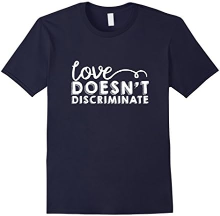 Men's Love Doesn't Discriminate T-Shirt - Support, Hope, Hamilton) Large Navy