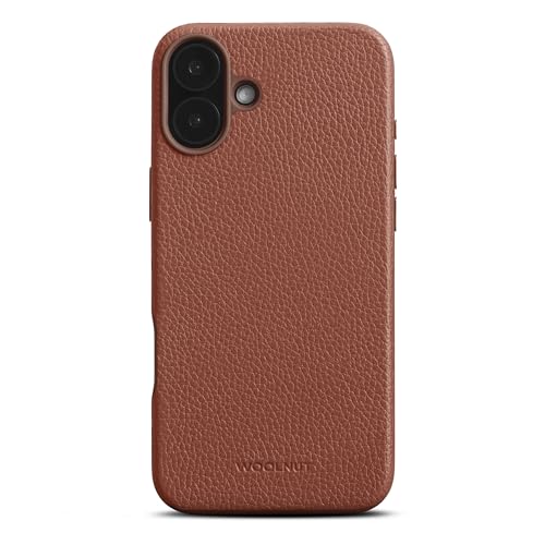 WOOLNUT Funda de piel para iPhone 16 Plus, marrón, piel... en promo sur Amazon