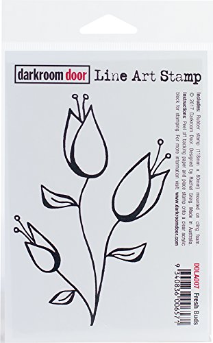 Darkroom Door Fresh Buds Cling Stamp 4.5"X3" - Thumbnail 3