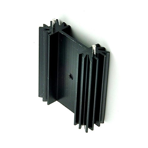 Easycargo 5 PCs To-247 Aluminium Heatsink 38x34x12mm,TO247 Anodized Black heat sink for cooling MOSFET SCR Power Voltage Regulator Ics (38mmx34mmx12mm)