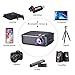 Projector, OKCOO Native 1080P Projector, 7500L FHD Outdoor Movie Projector Supports Max 200