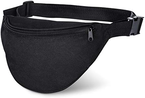 Shop Again Waist Bag, Adjustable Waist 2 Zipper Men Women Travel Running Fanny Pack Bag