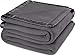 Utopia Bedding Fleece Blanket Twin Size Grey Soft Cozy Sateen Bed Blanket Microfiber