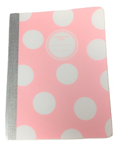 Studio C Carolina Pad College Ruled Poly Cover Composition Book ~ Pattern Play (Pink Polka Dot; 7.5