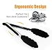 Aulexy Black Stainless Steel Silicone Kitchen Tongs, 2 Pack (9-Inch & 12-Inch)