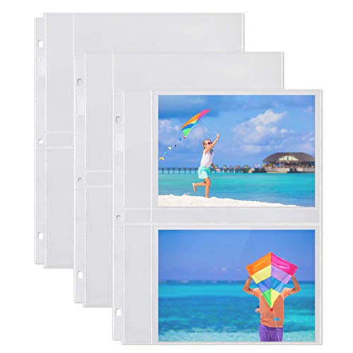 Dunwell 5x7 Photo Sleeve Inserts (5x7, 10 Pack), for 40 Photos