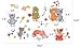 Cat Wall Stickers for Kids - Baby Vinyl Home Décor - Cute Animal Decals for Bedroom Playroom