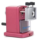 Desert Song Manual Pencil Sharpener Hand-Cranked , Red, Quiet for Office, Home and School (Red.)