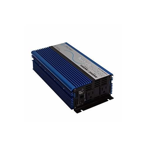 Aims PWRI100012120S 1000 Watt 12V Pure Sine Wave Power Inverter Bundle with Inverter and Remote Switch (2 Items)