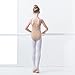 Hi Clasmix Women's Sleeveless Bodysuit Stretch Racerback Halter Neck Tank Tops Crewneck Rib Bodysuits for Women Going Out (Small, Nude)