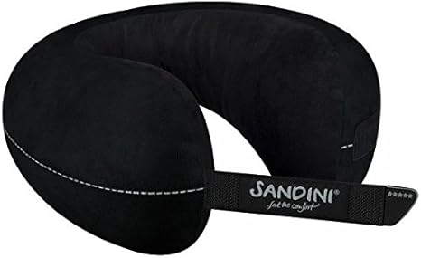 Amazon Sandini Travelfix ドイツ製 プレミアム ネックピロー 19年ドイツ デザイン アワード特別賞受賞 ブラック 黒 おしゃれ かわいい 旅行 移動 飛行機 車 オフィス テレワーク トラベル ピロー 枕 日本正規品 携帯枕 オンライン通販