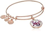 Alex and Ani Romero Britto Art Infusion XO Shiny Rose Gold Finish Bracelet