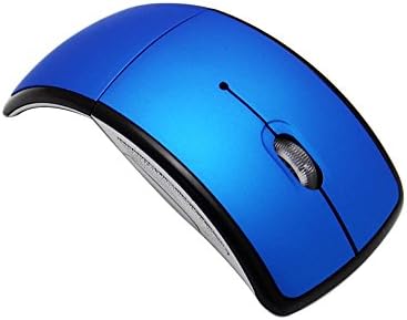 Electronic4sale Distinctive and Convenient Foldable Fold 2.4 Ghz Wireless Arc Optical Mouse/mice with USB Receiver Blue