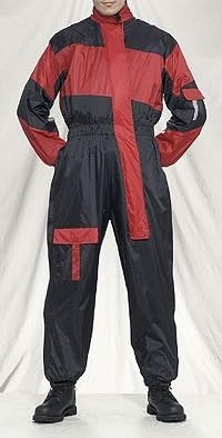 1 Piece Motorcycle Rain Suit Black/Red 2XL
