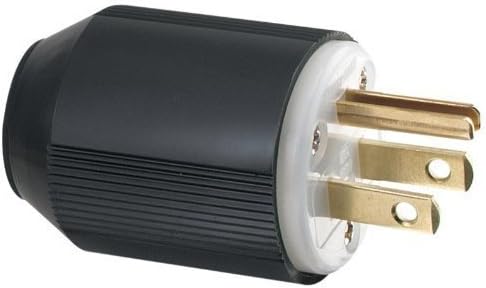 Cooper Wiring Devices 5266N Autogrip Plug 15 Amps, 125 Volts Black by Cooper Wiring Devices