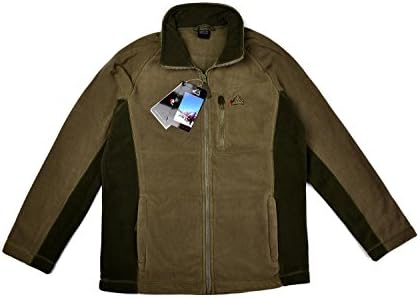 Canada Eruitor Men's Women's Coat Whistler Mountain Front-Zip Fleece Jacket (L, Dark Green)